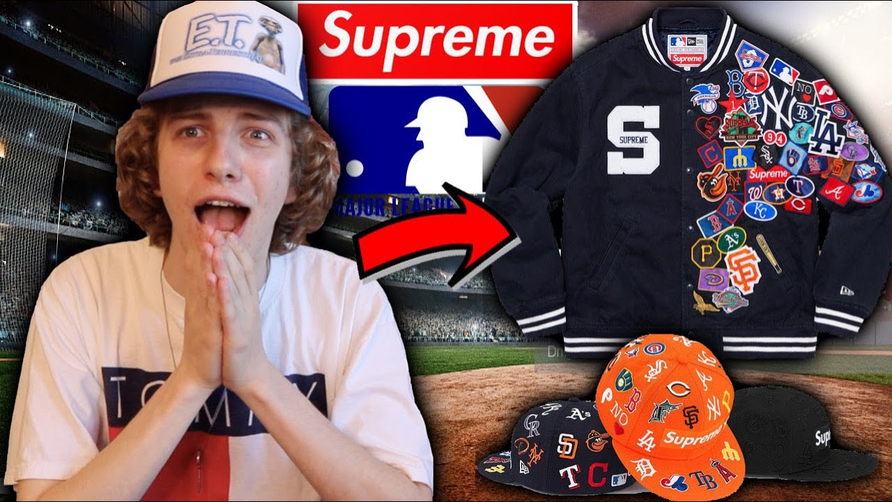 supreme mlb fitted