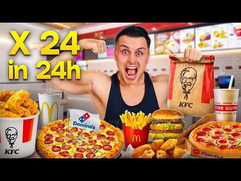 Eat at 24 FAST FOOD CHAINS in 24H in Germany