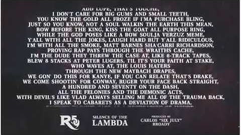 “Silence of the Lambda” - Royce da 5’9” responds to Lupe Fiasco (2021 - With Lyrics)
