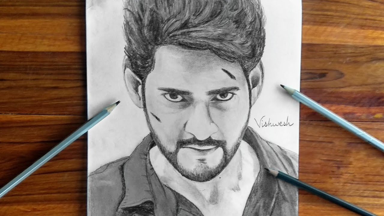 Maharshi Mahesh Babu Pencil Drawing Pencil Sketch Realistic