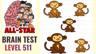 Brain Test All Star Level 511 | Which monkey gets seasick | Walkthrough
