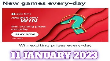 Amazon Funzone Quiz Answers Today|11 January 2023 | Daily Quiz Time
