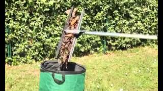 Présentation râteau de jardin à double mâchoire articulée Foli Op