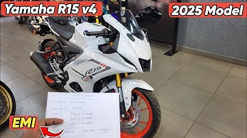 2025 Yamaha R15 v4 White colour| On Road Price| EMI | Down payment |