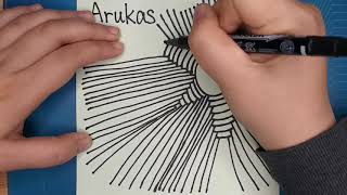 Zentangle pattern for beginners Arukas 禪繞圖樣基礎 Arukas | Christy Pang CZT | Mindful Zentangle