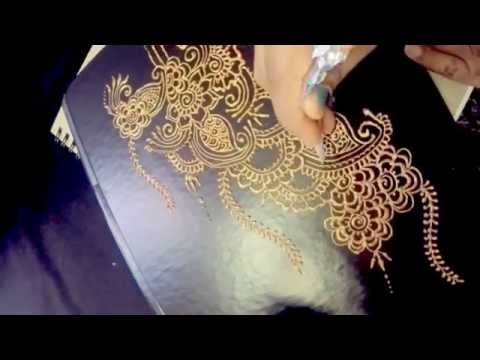 How To Decorate File Folder With Simple Henna Design Colors Of Henna