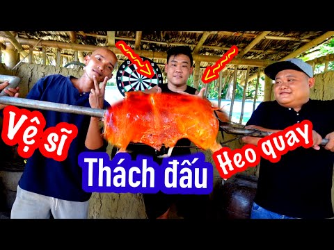 Vệ Sĩ Thách Đấu Giao Lưu Ăn Heo Quay Siêu Giòn Da - Bật Mí Công Thức Heo Giòn Da | Son Duoc Vlogs