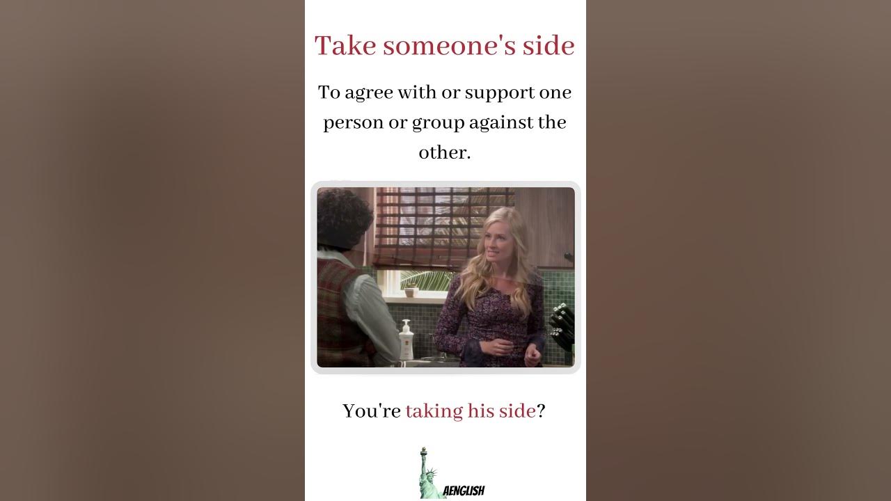 learn English expressions"Take someone's side". shorts YouTube