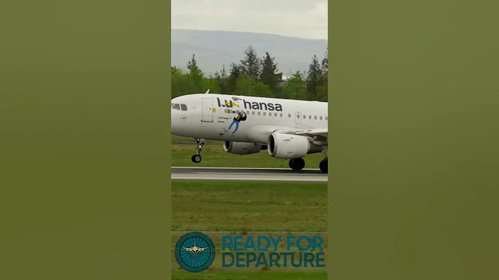 LU Sticker Airbus A319 amazing arrival at Frankfurt Airport