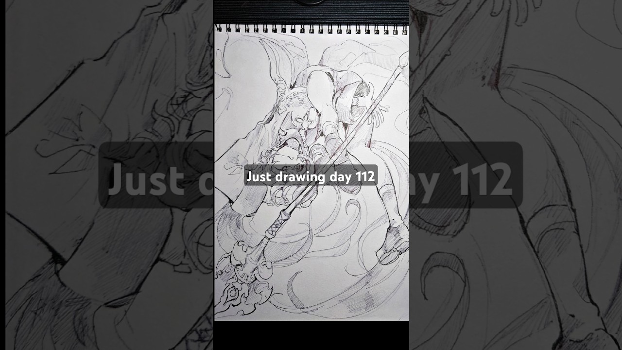 just drawing day 112 drawing hutao (genshin impact) 