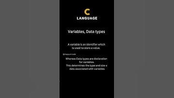 Variables and Data Types in C language | Programming Language | #shortvideo #learning #subscribe
