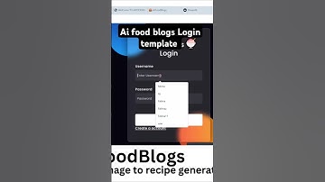 Login with python | AI Food blogs | Intelligence Logic  #shorts #ai