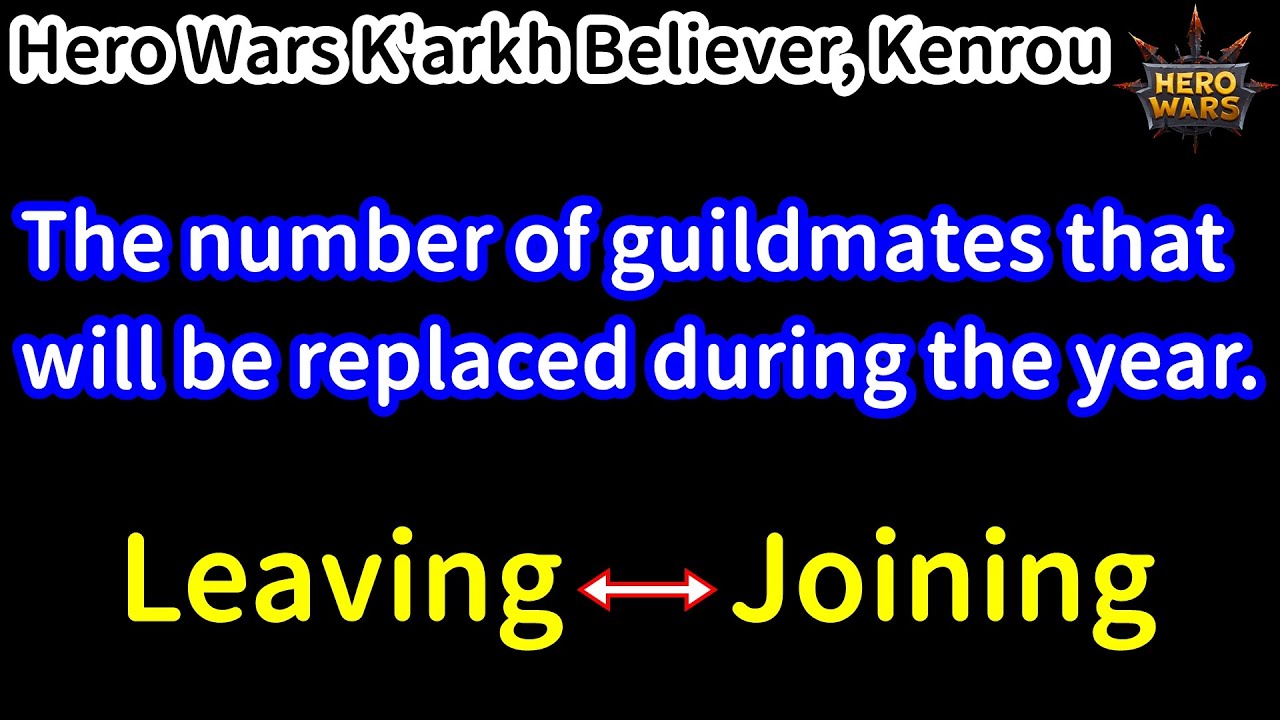 Количество согильдийцев, которые будут заменены в течение года. Зимний фестиваль.