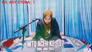 JUARA 1 TILAWAH DEWASA PUTRI (KAFILAH BIREUN) MTQ ACEH KE 37 PIJAY 2025
