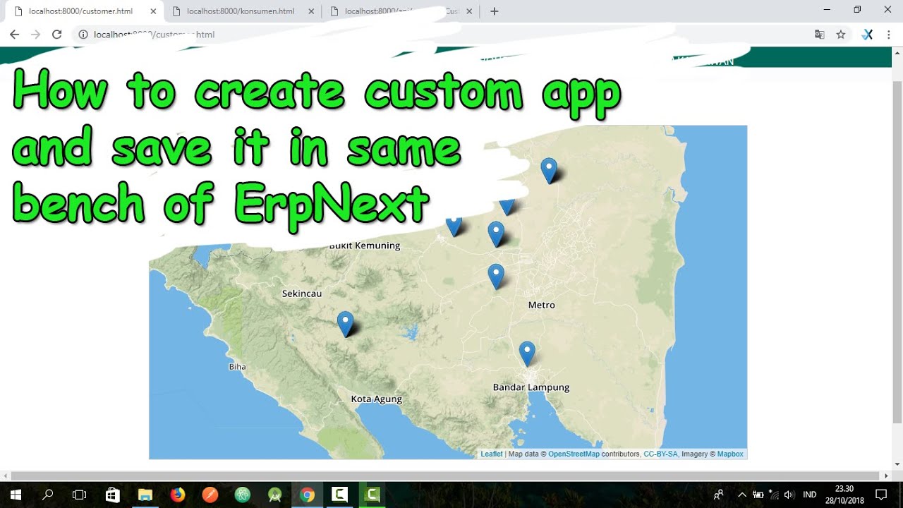 How To Create Custom App And Save It In Same Bench Of Erpnext Youtube