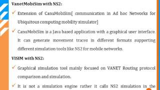 Vanet projects in ns2 Profile