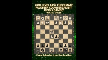 God Level Falkbeer Countergambit Easy Checkmate King