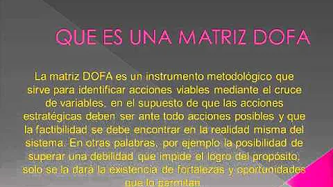 matriz DOFa
