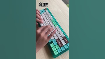 SLOW vs FAST typing #mechanicalkeyboard #soundtest #asmr #shorts