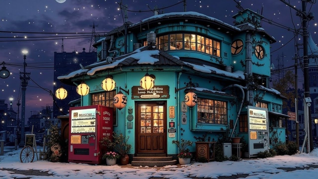 Токио Сити Lo-fi Музыка 🎧 Ночная Атмосфера Чил Микс для Учебы и Отдыха Снег