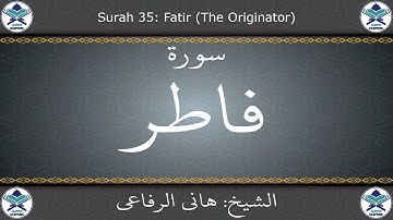 القرآن الكريم بصوت هاني الرفاعي - سورة فاطر