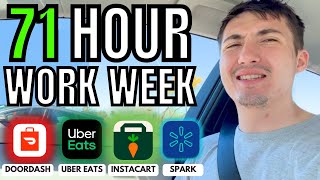 71 Hour DoorDash/Uber Eats Work Week - How Much Did I Make?