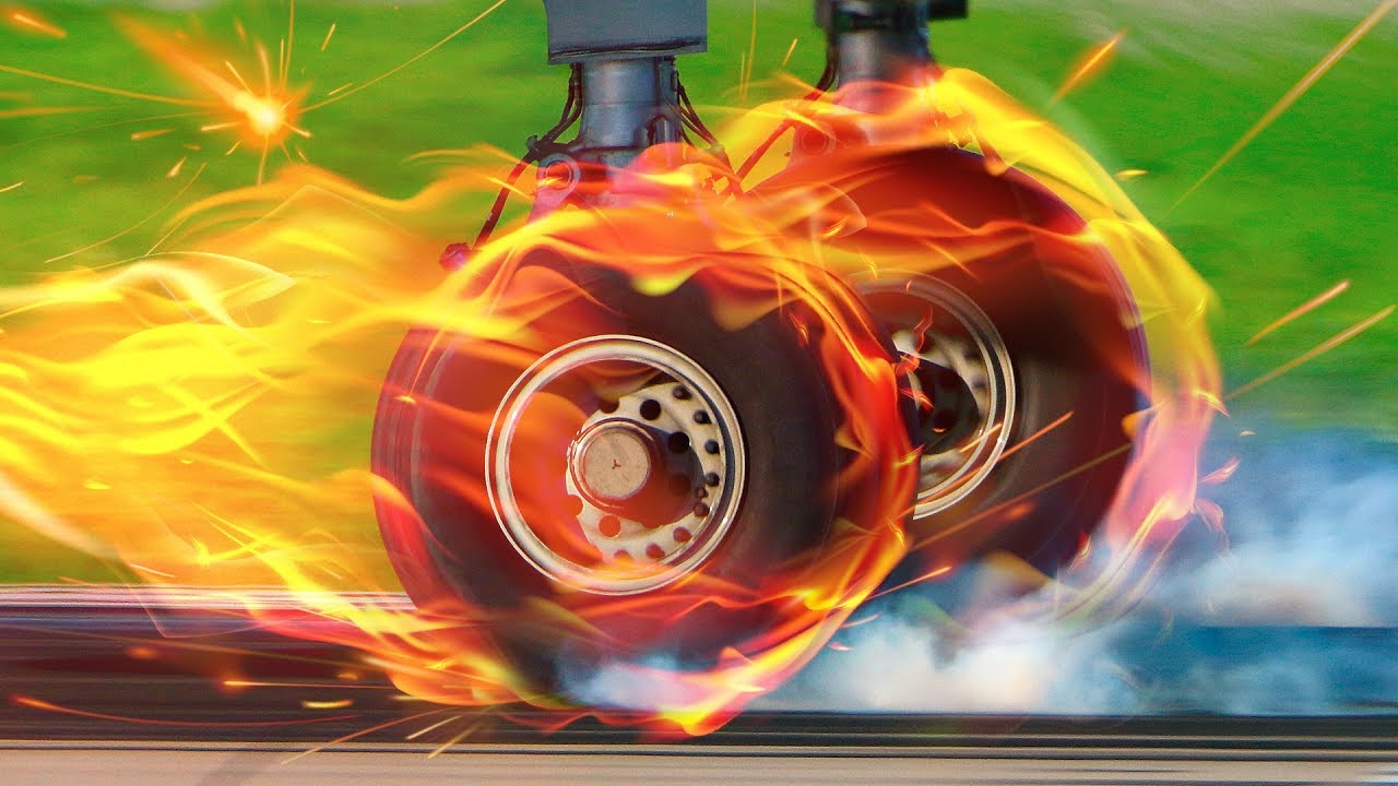 Wie ein riesiges Flugzeug auf kleinen Reifen landen kann