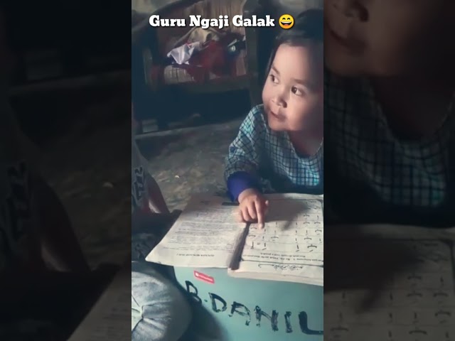 kakak || Sedang Berjuang || Mengajar Adiknya Baca Qur'an 😍😄 #Shorts #Gurucilik #gurugalak class=