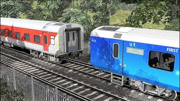 TEJAS EXPRESS BLUE LHB COUPLING WITH RAJDHANI COACHES | REALISTIC TRAIN SIMULATOR