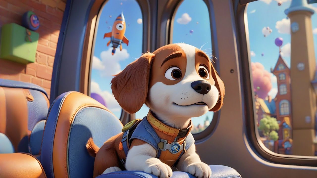 Three Space Puppies Fly Rocket High | Outer Space Song for Kids | Rhymes and Learning Adventure