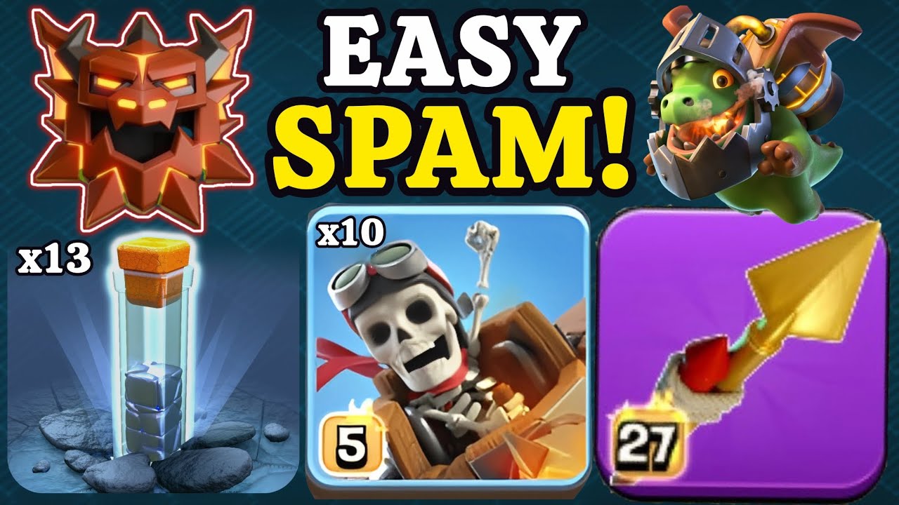 Easiest Spam Army Is Crushing Legends League! TH18 Live Hits!