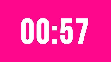 57 Second Countdown Timer No Music With Alarm Clock At The End