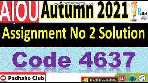 ⏩ AIOU Code 4637 Solved Assignment No.2 Autumn 2021 ||Level: MA Islamic studies