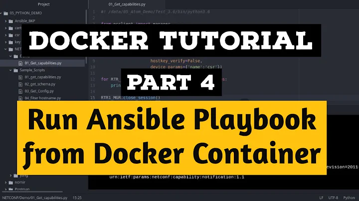 Docker Tutorial Part4 : Run Ansible playbook or Commands from Docker Containers:Cisco Gather Facts