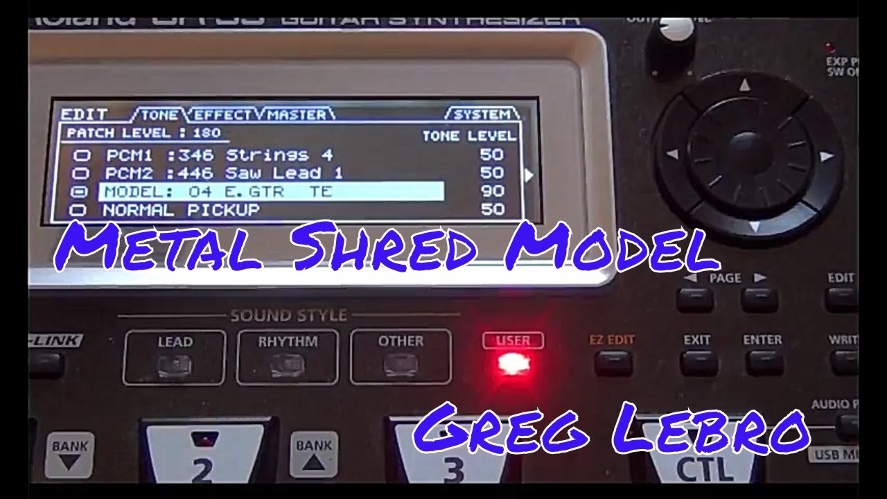 'Metal Shred Model' Roland GR-55 Guitar Synth Building Custom Multi Function Patches