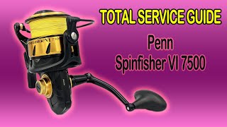 How to FULL service  Penn Spinfisher VI 7500 Spinning Reel