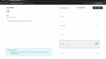I passed the PHP Quiz on Turing.com | 2023