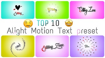 Top 10🔥Alight Motion Text Animation Preset || Alight Motion Text Effect || New 2022 Text Effect