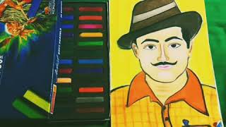 A Indian Freedom Fighter ..Bhagat Singh.. colourful sketch by soft pastel ... screenshot 5