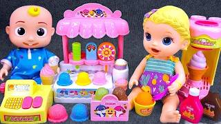 Download Lagu Unboxing, Cocomelon \u0026 Pinkfong Ice Cream Playset Collection ASMR | Funny Review Toys MP3
