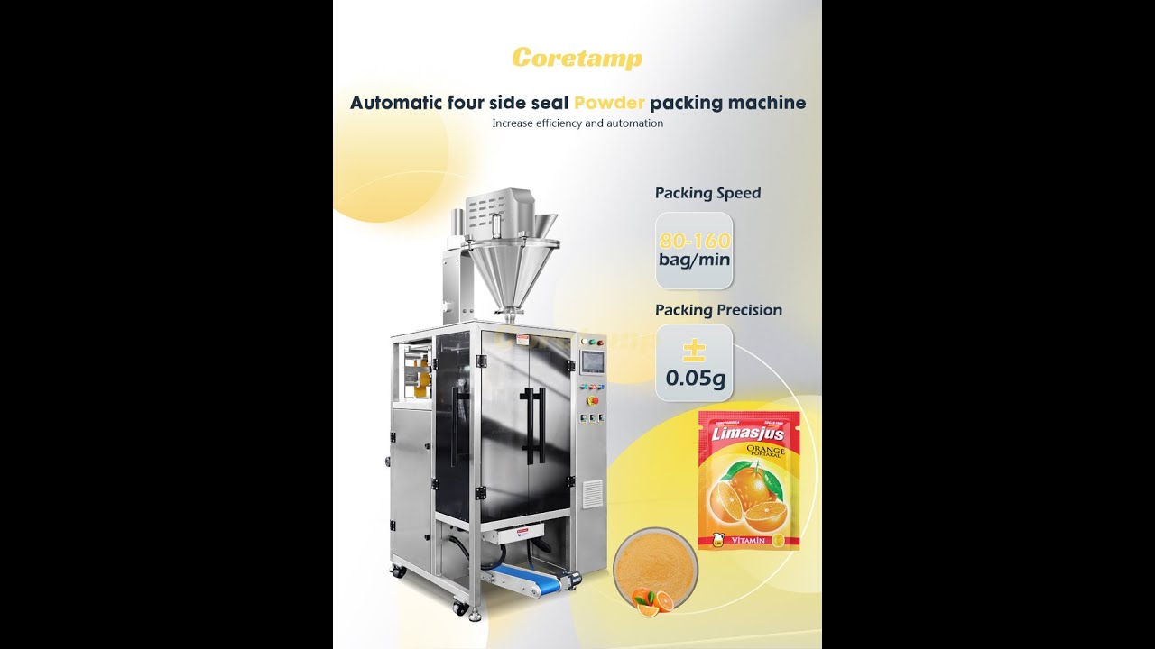 Powder sachet packing with two track design  small pouch packing machine