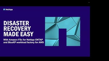 Disaster Recovery on AWS In Minutes with BlueXP workload factory for AWS [Webinar]