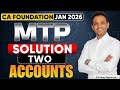 CA Foundation Accounts MTP-2 SOLUTION LIVE | Final Revision for Jan 2026 with CA Vinay Rajouriya