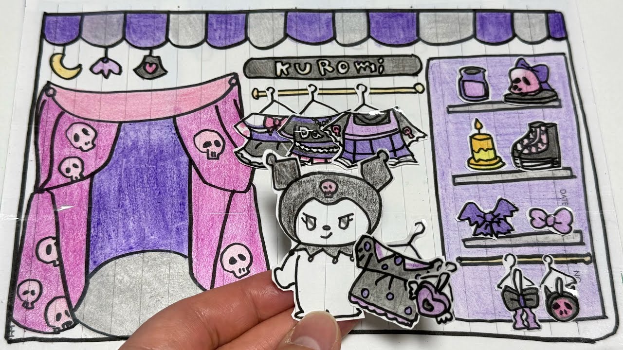 ⛄️Paperdiy⛄️ 쿠로미의 고스룩 옷가게 Kuromi's Gothic Outfit Shop 종이놀이