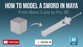 How to Model a Sword in Maya | From Basic Cube to Pro 3D