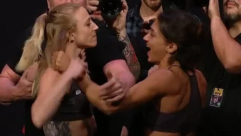 Emily Whitmire vs. Amanda Ribas - Weigh-in Face-Of...