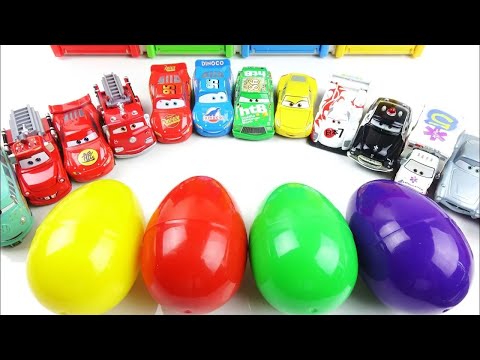 Disney Cars Lightning Mcqueen and Friends in Surprise Eggs & Building LEGO | ToytubeTV