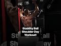 Stability Ball Shoulder Day Workout! 💪💪🔥 #shorts #shoulderworkout #fitover50