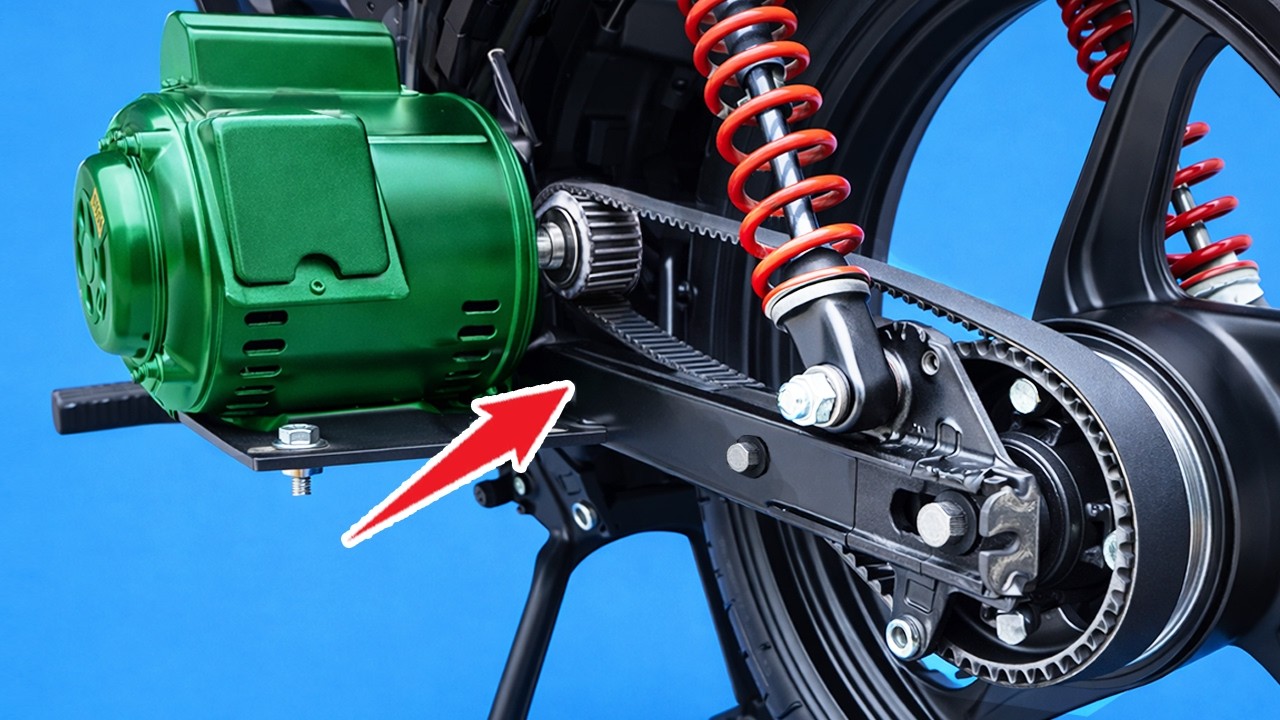 Вам больше никогда не придётся покупать бензин! Превратите бензиновый мотоцикл в электровелосипед бе