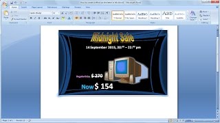 Microsoft Word Tutorial | How to Insert Word Art Text and Picture Effects in Word Document